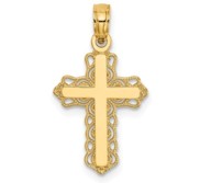 14k Budded Cross Charm