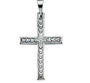 14K White Gold CROSS PENDANT