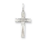 Sterling Silver Laser Designed Cross Charm