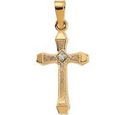 CROSS PENDANT W DIAMOND