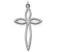 Sterling Silver Laser Designed Cross Pendant