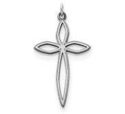 Sterling Silver Laser Designed Cross Pendant