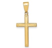 14k Solid Cross Pendant