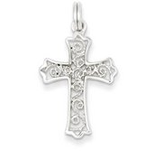 Sterling Silver Filigree Cross Charm