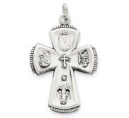 Sterling Silver Antiqued Cross Pendant