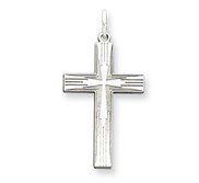 Sterling Silver Laser Designed Cross Pendant