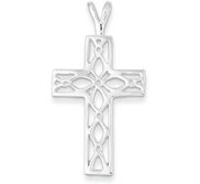 Sterling Silver Polished Cross Pendant