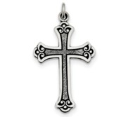 Sterling Silver Antiqued Cross Pendant