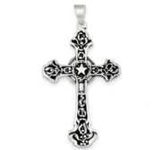 Sterling Silver Antiqued Cross Pendant