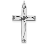 Sterling Silver Laser Designed Cross Pendant