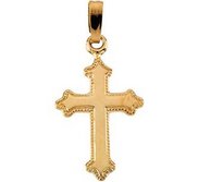 14K Yellow Gold CHILD S CROSS PENDANT