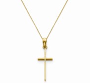 14k Polished Cross Pendant