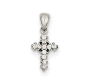 Sterling Silver CZ Cross Pendant