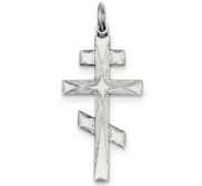 Sterling Silver Eastern Orthodox Cross Pendant