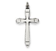 Sterling Silver Satin Cross Pendant