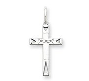 Sterling Silver Laser Designed Cross Pendant