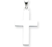 14k White Gold Cross Pendant