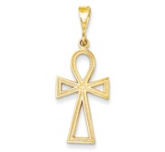 14k Ankh Cross Charm