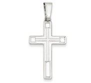 Sterling Silver Polished Cross Pendant