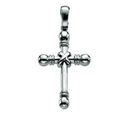 14K White Gold CROSS PENDANT