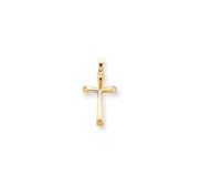 14k AA Diamond Cross Pendant