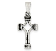 Sterling Silver Antiqued Cross Pendant