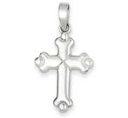 Sterling Silver Polished Cross Pendant