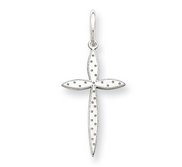 Sterling Silver Laser Designed Cross Pendant