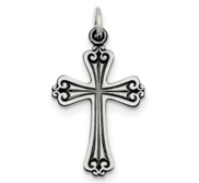 Sterling Silver Antiqued Cross Pendant