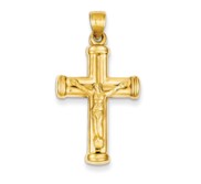 14k Reversible Crucifix  Cross Pendant