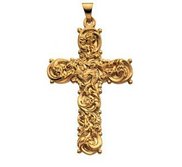 14K Yellow Gold CROSS PENDANT