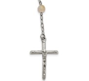 Stainless Steel Polished Agate Rosary