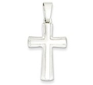 Sterling Silver Polished Cross Pendant