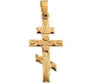 14K Yellow Gold ORTHODOX CROSS PENDANT