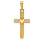 14k Small Hollow Cross Charm