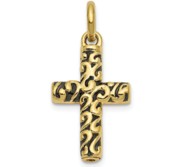 10K Cross Remembrance Ash Holder Pendant