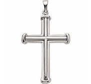 14K White Gold CROSS PENDANT