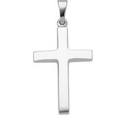 14K White Gold CROSS PENDANT