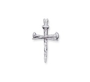 14k White Gold Cross Charm