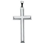 14K White Gold CROSS PENDANT