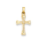 14k Hollow Cross Pendant