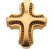 14K Yellow Gold SMALL CROSS SLIDE