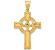 14k Celtic Cross Pendant