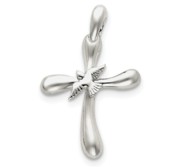 Sterling Silver Dove Cross Pendant