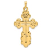 14k Eastern Orthodox Cross Pendant