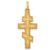 14k Eastern Orthodox Cross Charm