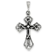 Sterling Silver Antiqued Cross Pendant