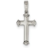 Sterling Silver Polished Cross Pendant