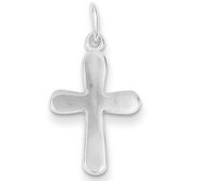 Sterling Silver Polished Cross Charm