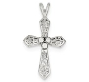 Sterling Silver CZ Passion Cross Pendant